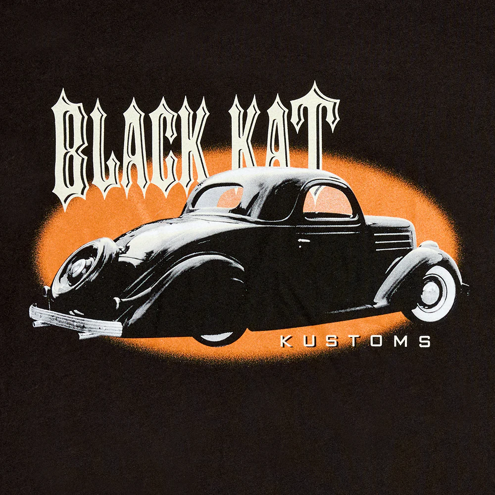 Black Kat Kustoms Vintage Car Tee - Image 2