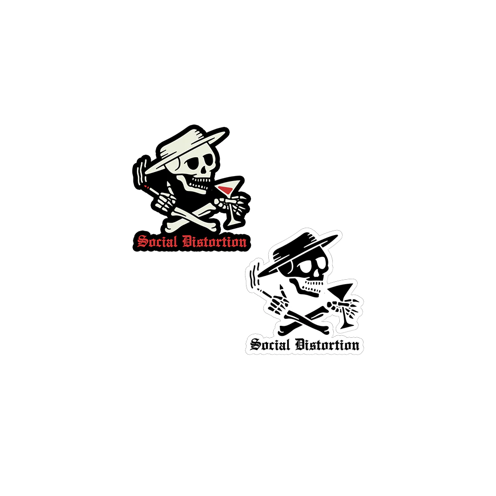 Crossed Skelly Sticker Set